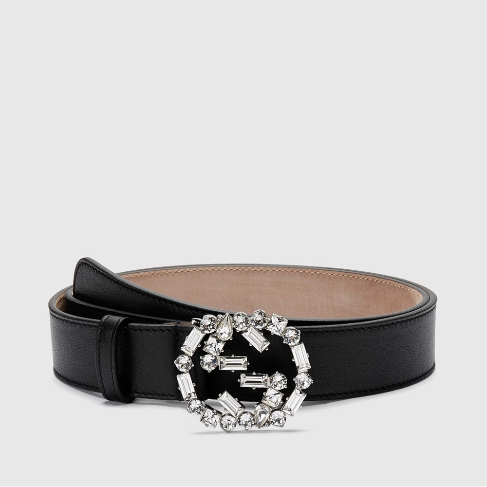 Gucci Crystal Interlocking GG Belt